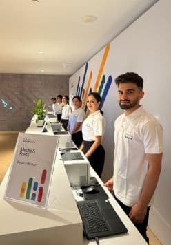 Model in Colorful Outfit